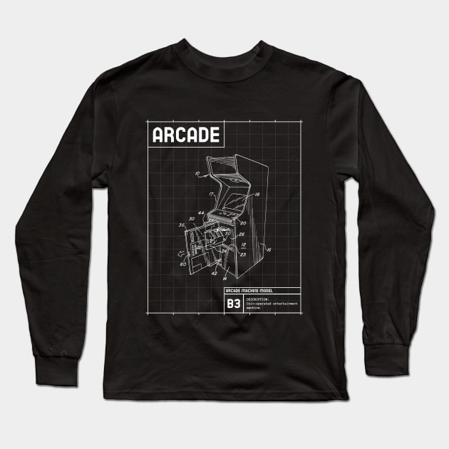 Arcade Long Sleeve T-Shirt by Zainmo